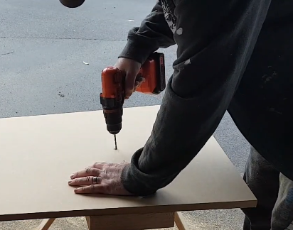 drilling the hole at the centre of the artboard or artpanel 