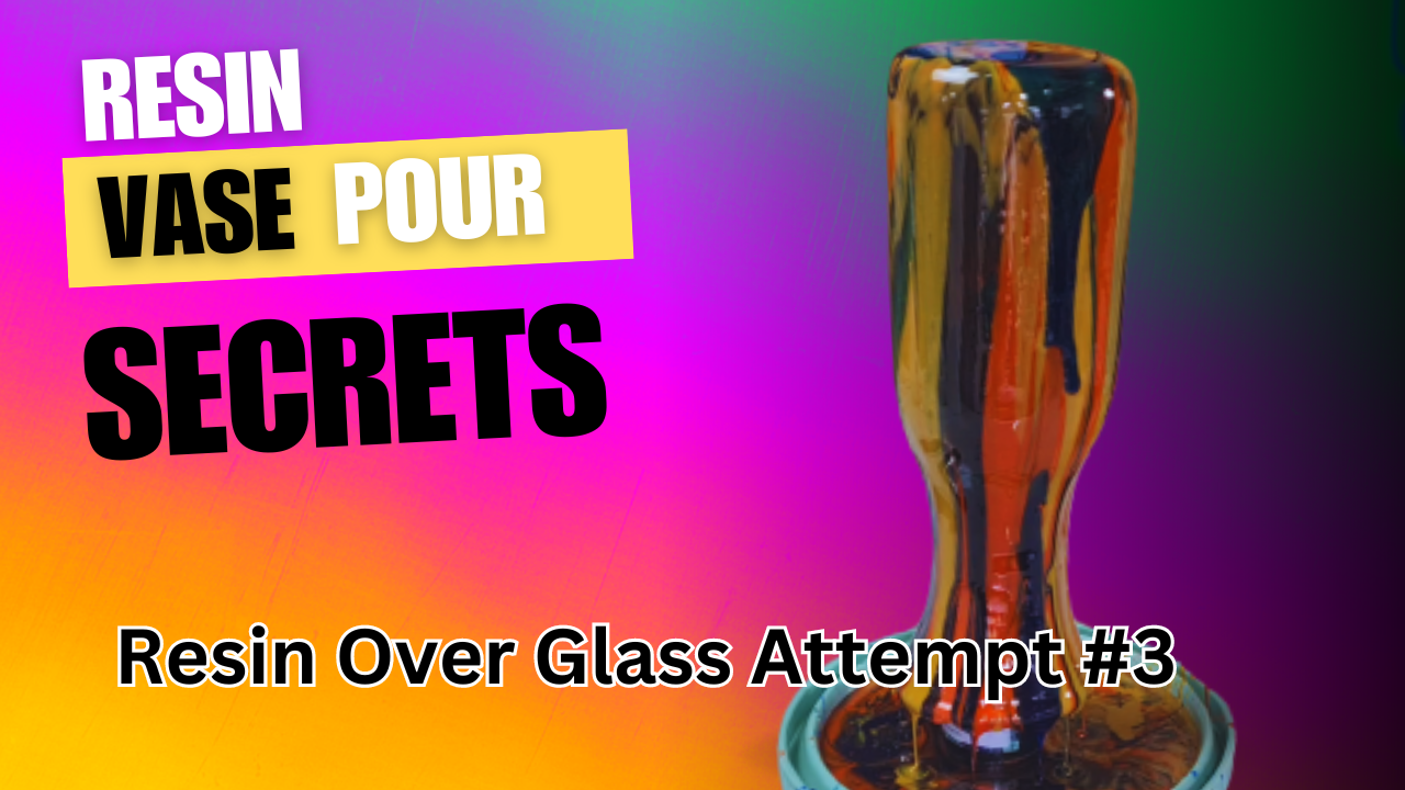 resin over glass vase article and video