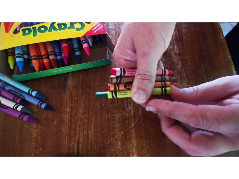 remove paper from crayons easily