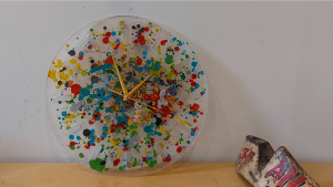 Resin and Crayon clock