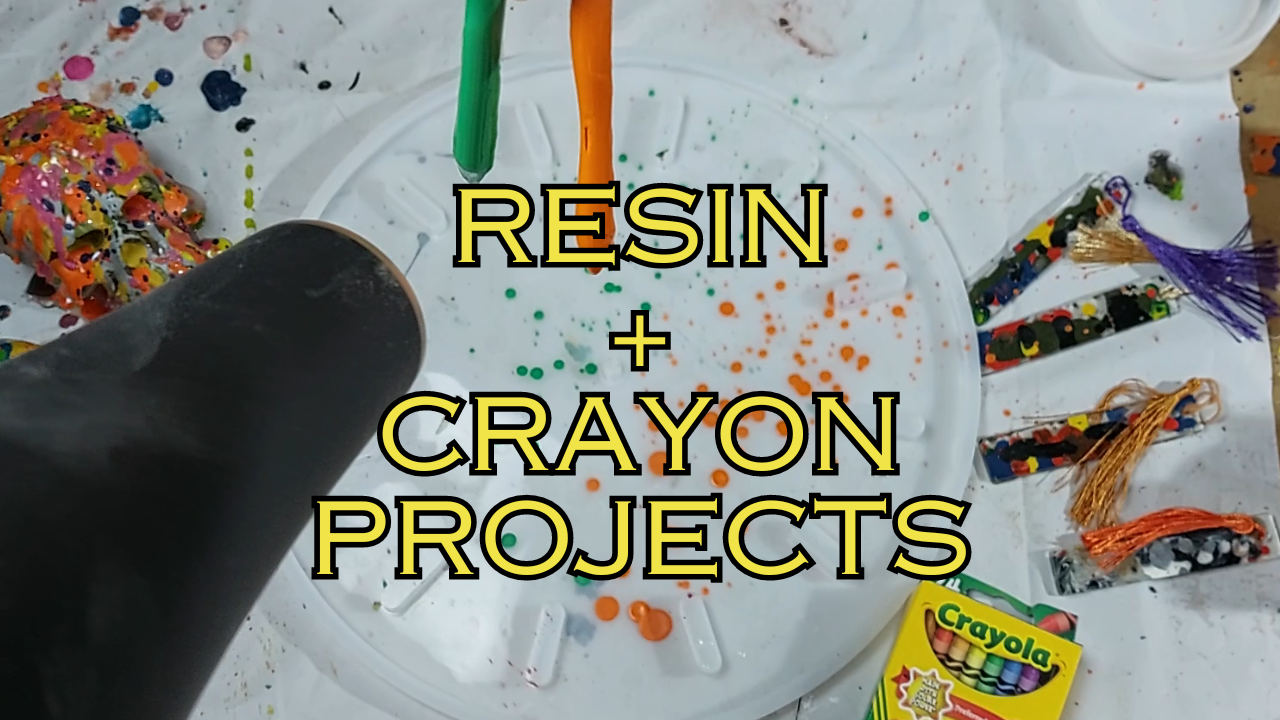 crayon and resin