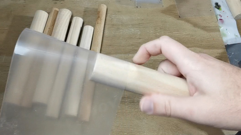 wrapping wood in plastic