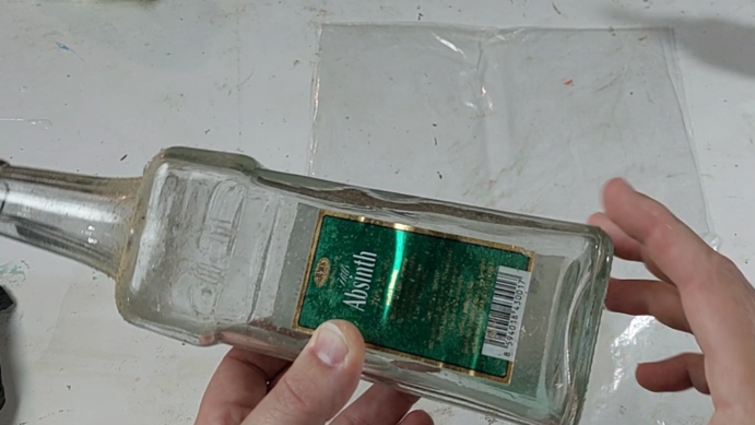 Absinthe Bottle Resin Art